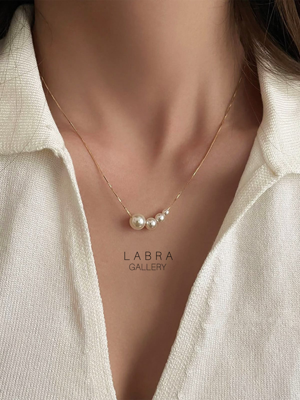 گردنبند ظریف و مینیمال زنانه مروارید اصل